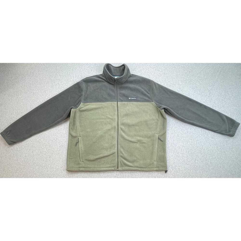 Columbia Jacket Mens XXL Fleece Full Zip Mock Neck Pockets Long Sleeve